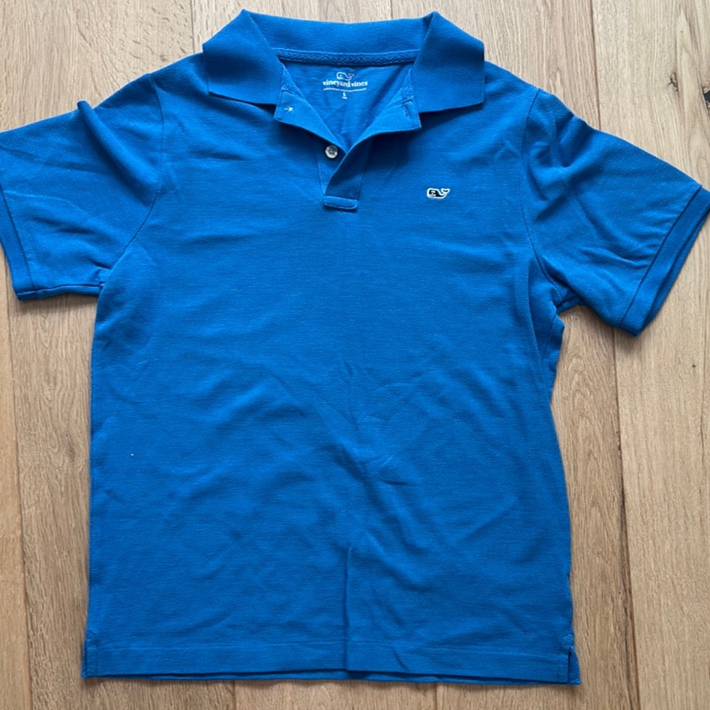 Vineyard Vines Kids Polo in Bright Blue